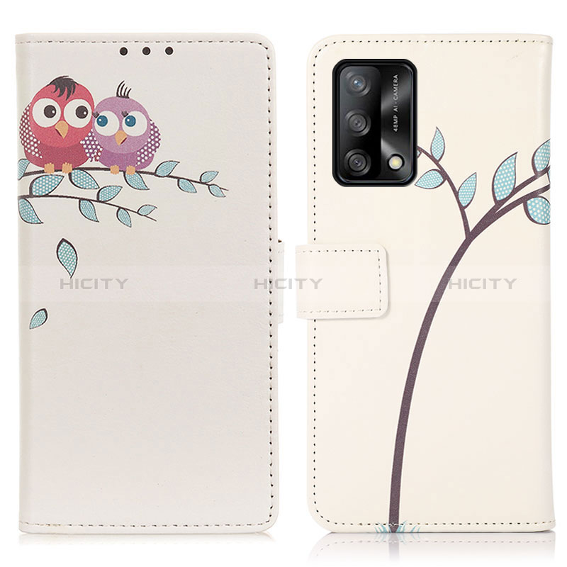 Funda de Cuero Cartera con Soporte Patron de Moda Carcasa D02Y para Oppo F19s