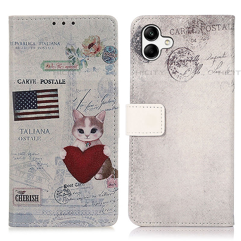 Funda de Cuero Cartera con Soporte Patron de Moda Carcasa D02Y para Samsung Galaxy F04