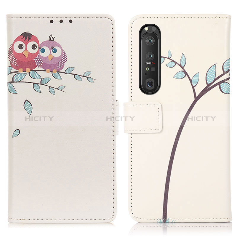 Funda de Cuero Cartera con Soporte Patron de Moda Carcasa D02Y para Sony Xperia 1 III