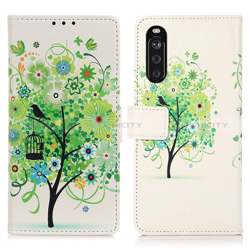 Funda de Cuero Cartera con Soporte Patron de Moda Carcasa D02Y para Sony Xperia 10 III SO-52B