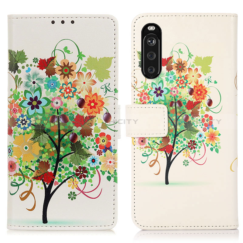 Funda de Cuero Cartera con Soporte Patron de Moda Carcasa D02Y para Sony Xperia 10 III SO-52B