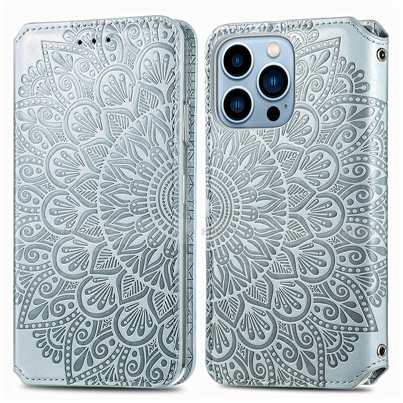 Funda de Cuero Cartera con Soporte Patron de Moda Carcasa H01 para Apple iPhone 13 Pro