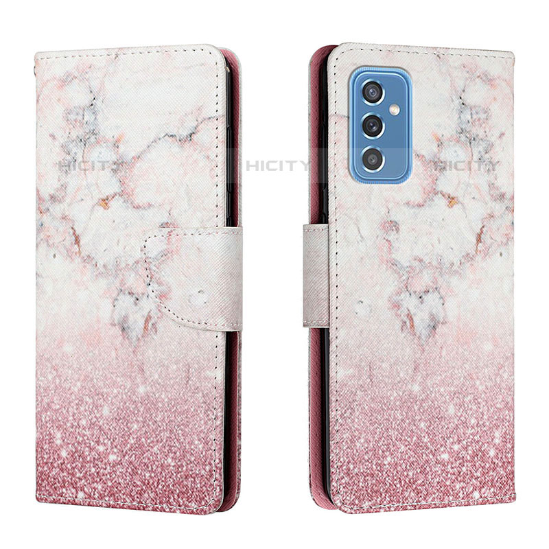 Funda de Cuero Cartera con Soporte Patron de Moda Carcasa H01X para Samsung Galaxy M52 5G