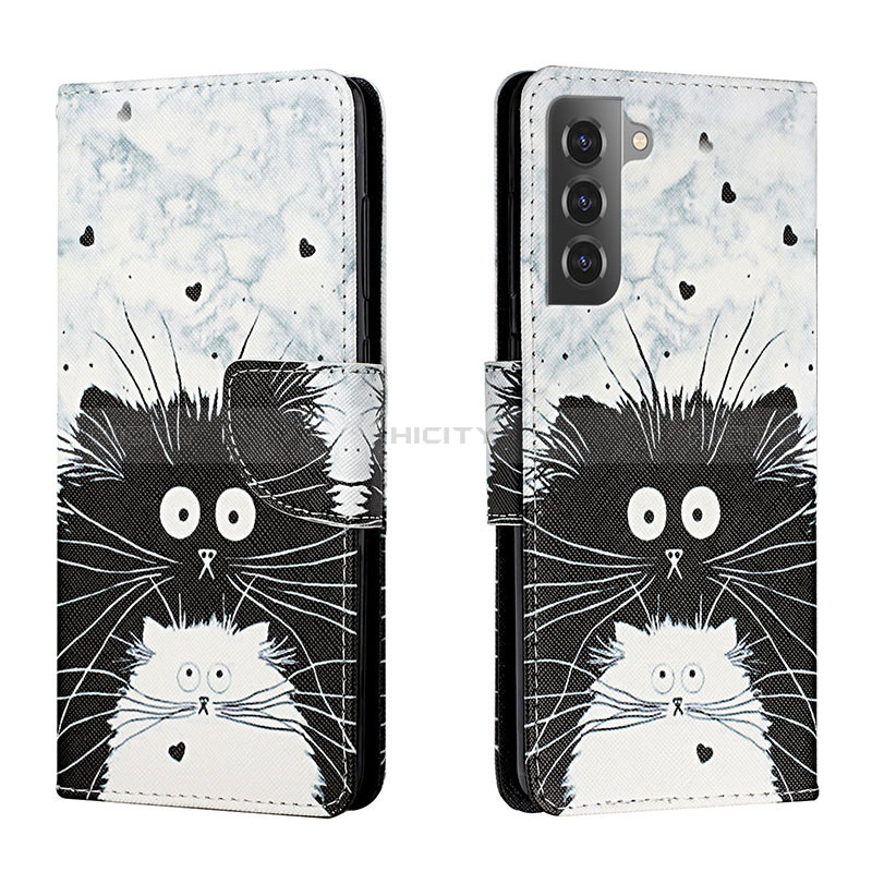 Funda de Cuero Cartera con Soporte Patron de Moda Carcasa H01X para Samsung Galaxy S22 Plus 5G