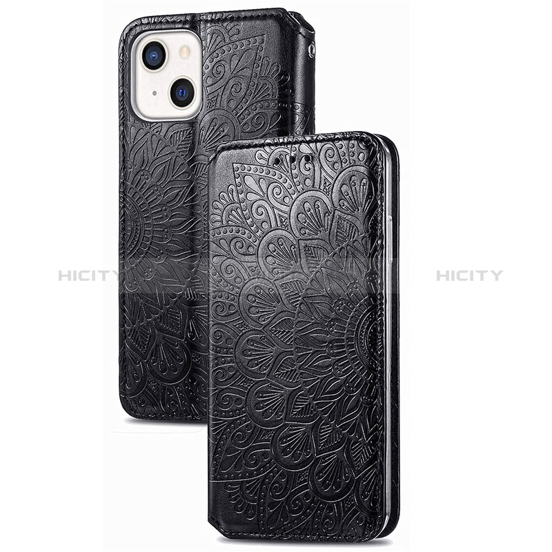 Funda de Cuero Cartera con Soporte Patron de Moda Carcasa H02 para Apple iPhone 15