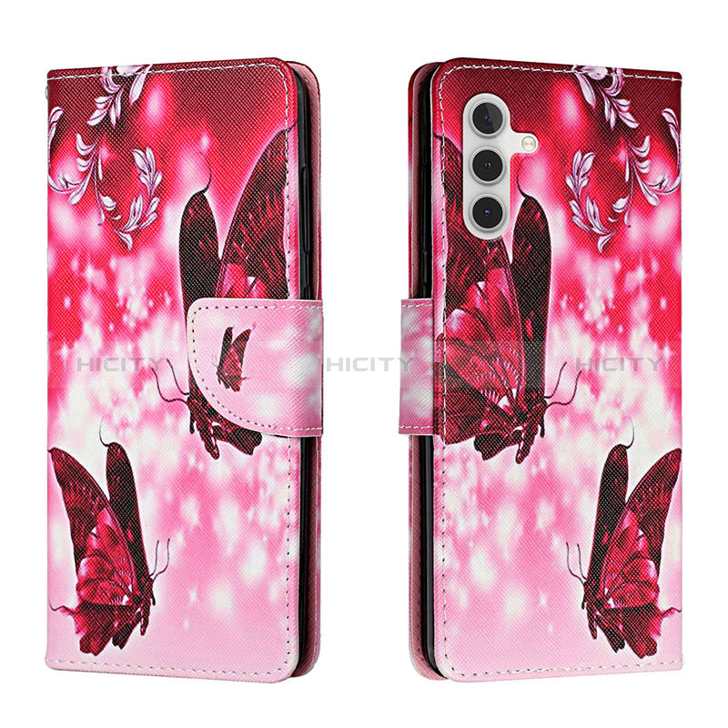 Funda de Cuero Cartera con Soporte Patron de Moda Carcasa H02X para Samsung Galaxy A04s