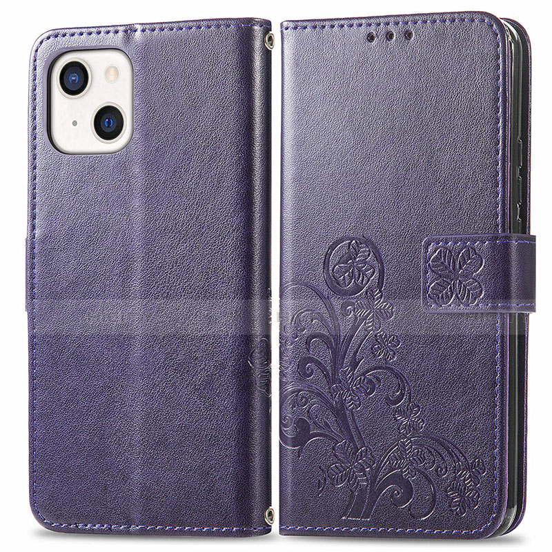 Funda de Cuero Cartera con Soporte Patron de Moda Carcasa H03 para Apple iPhone 13