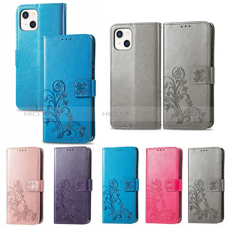 Funda de Cuero Cartera con Soporte Patron de Moda Carcasa H03 para Apple iPhone 15