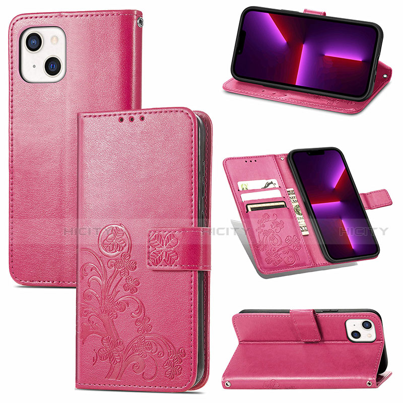 Funda de Cuero Cartera con Soporte Patron de Moda Carcasa H04 para Apple iPhone 13