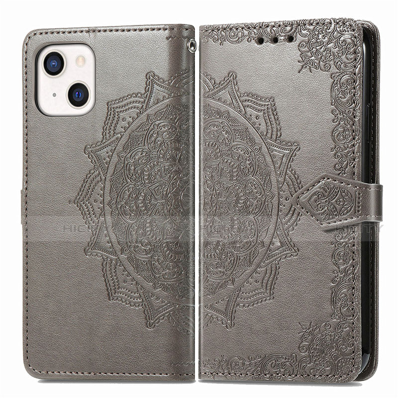 Funda de Cuero Cartera con Soporte Patron de Moda Carcasa H05 para Apple iPhone 13