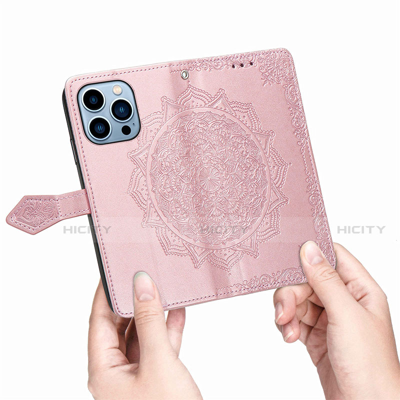 Funda de Cuero Cartera con Soporte Patron de Moda Carcasa H06 para Apple iPhone 13 Pro