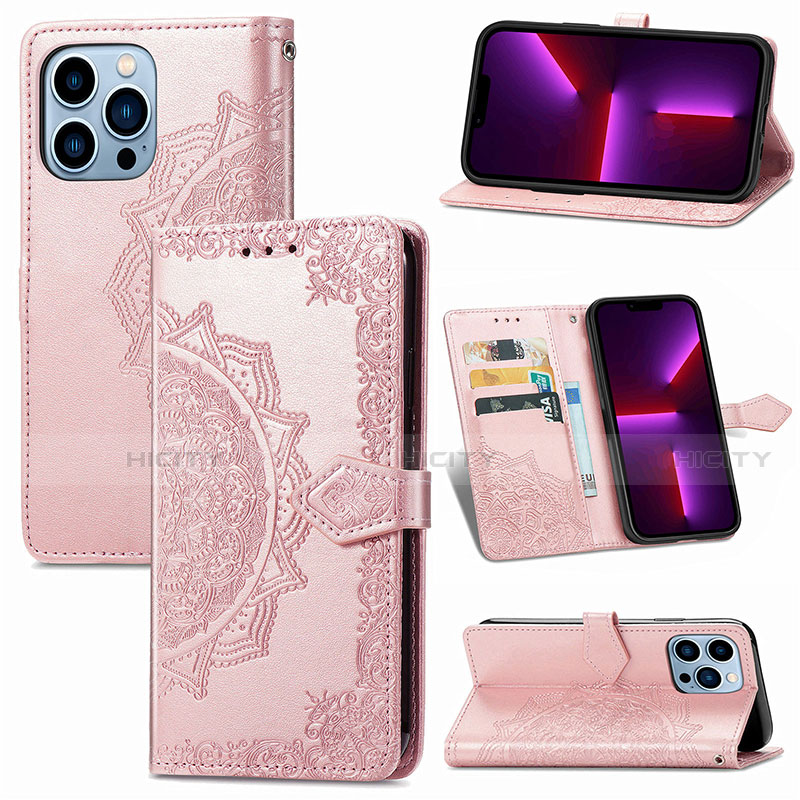 Funda de Cuero Cartera con Soporte Patron de Moda Carcasa H06 para Apple iPhone 13 Pro