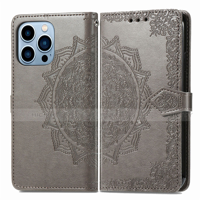 Funda de Cuero Cartera con Soporte Patron de Moda Carcasa H06 para Apple iPhone 13 Pro