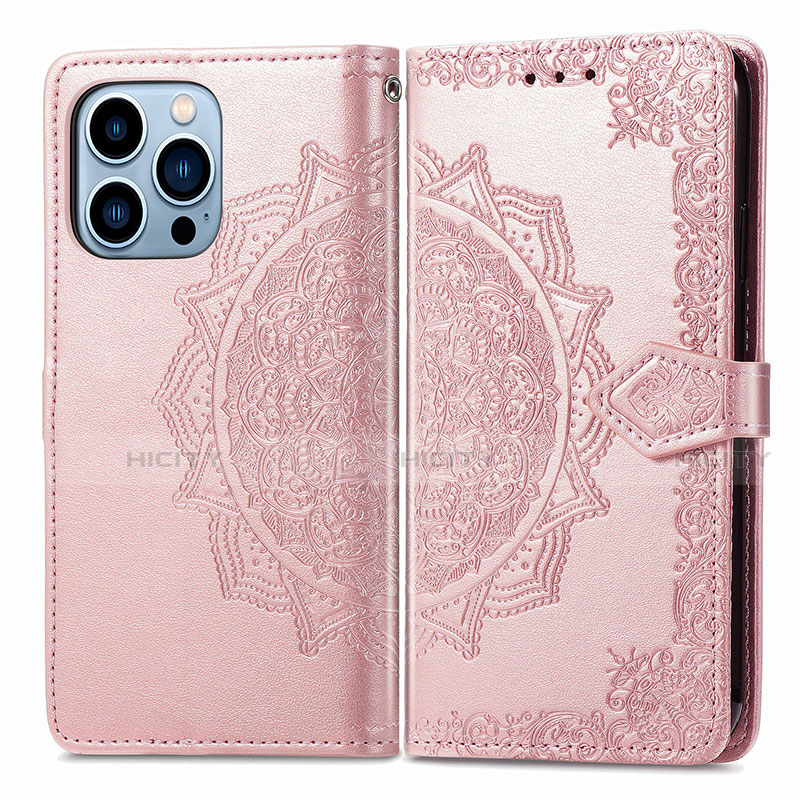 Funda de Cuero Cartera con Soporte Patron de Moda Carcasa H06 para Apple iPhone 13 Pro