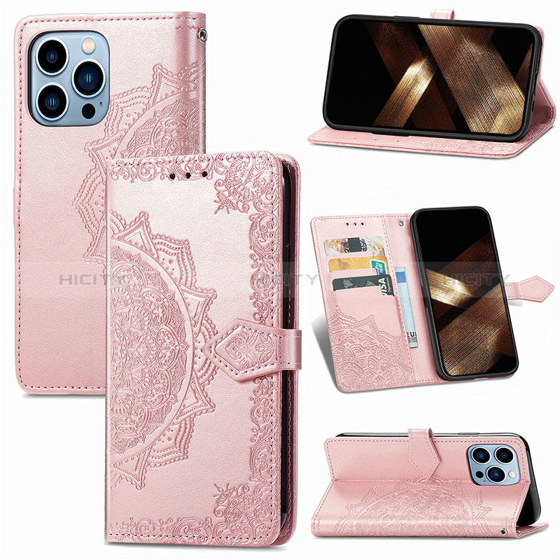 Funda de Cuero Cartera con Soporte Patron de Moda Carcasa H06 para Apple iPhone 14 Pro