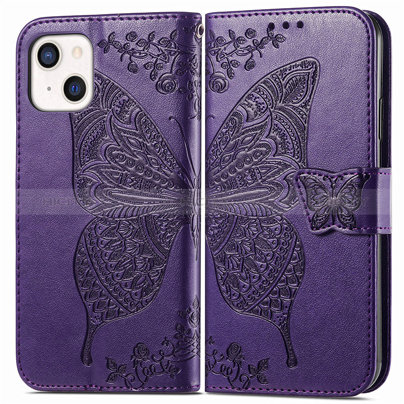 Funda de Cuero Cartera con Soporte Patron de Moda Carcasa H07 para Apple iPhone 15