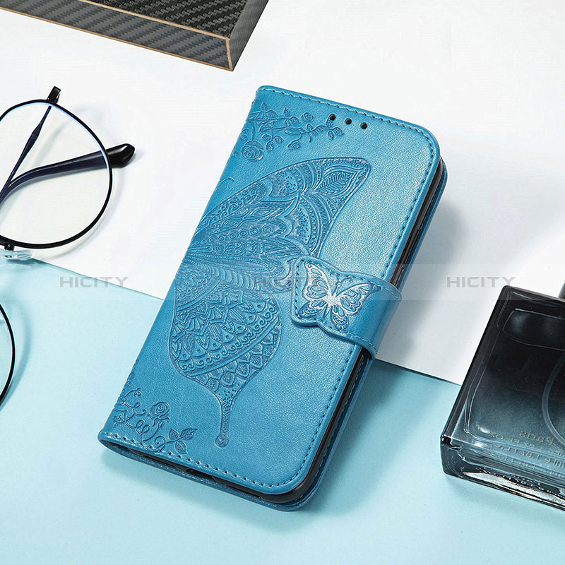 Funda de Cuero Cartera con Soporte Patron de Moda Carcasa H08 para Apple iPhone 15 Azul