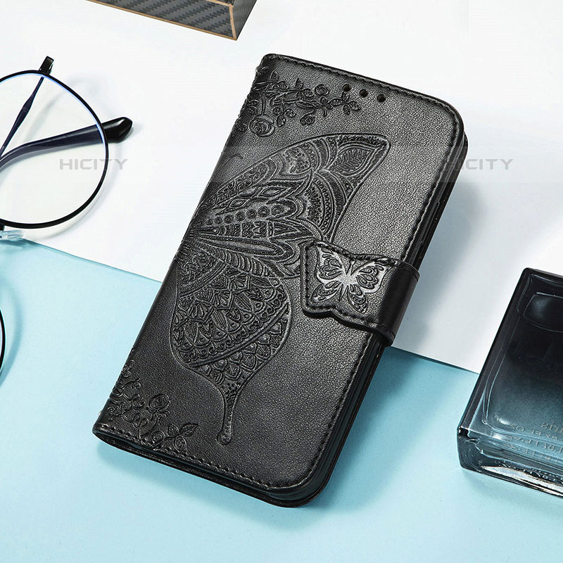 Funda de Cuero Cartera con Soporte Patron de Moda Carcasa H08 para Apple iPhone 15 Pro Negro