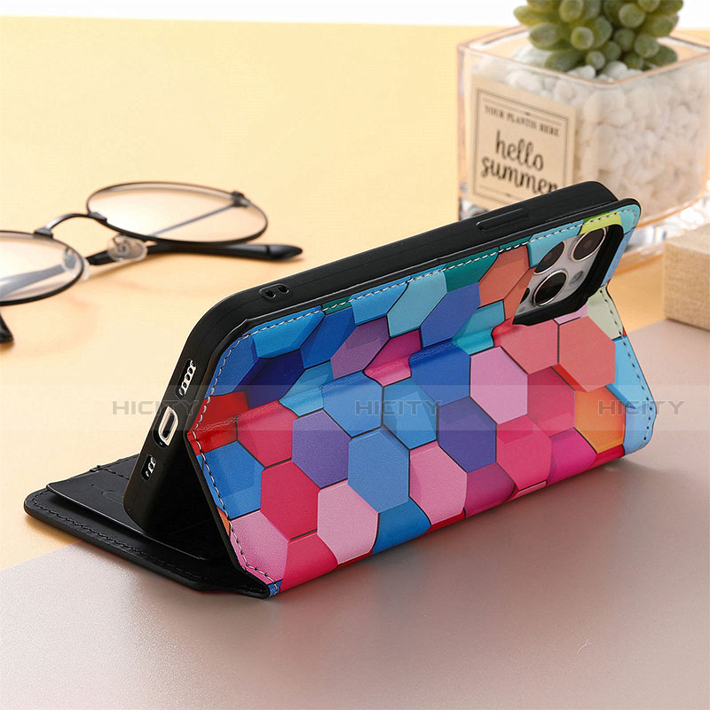 Funda de Cuero Cartera con Soporte Patron de Moda Carcasa H10 para Apple iPhone 14