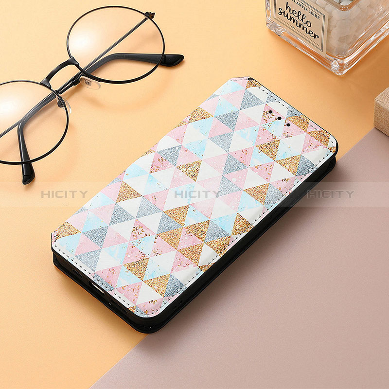 Funda de Cuero Cartera con Soporte Patron de Moda Carcasa H10 para Apple iPhone 15