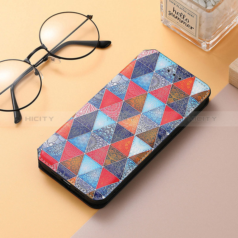 Funda de Cuero Cartera con Soporte Patron de Moda Carcasa H10 para Apple iPhone 15 Plus