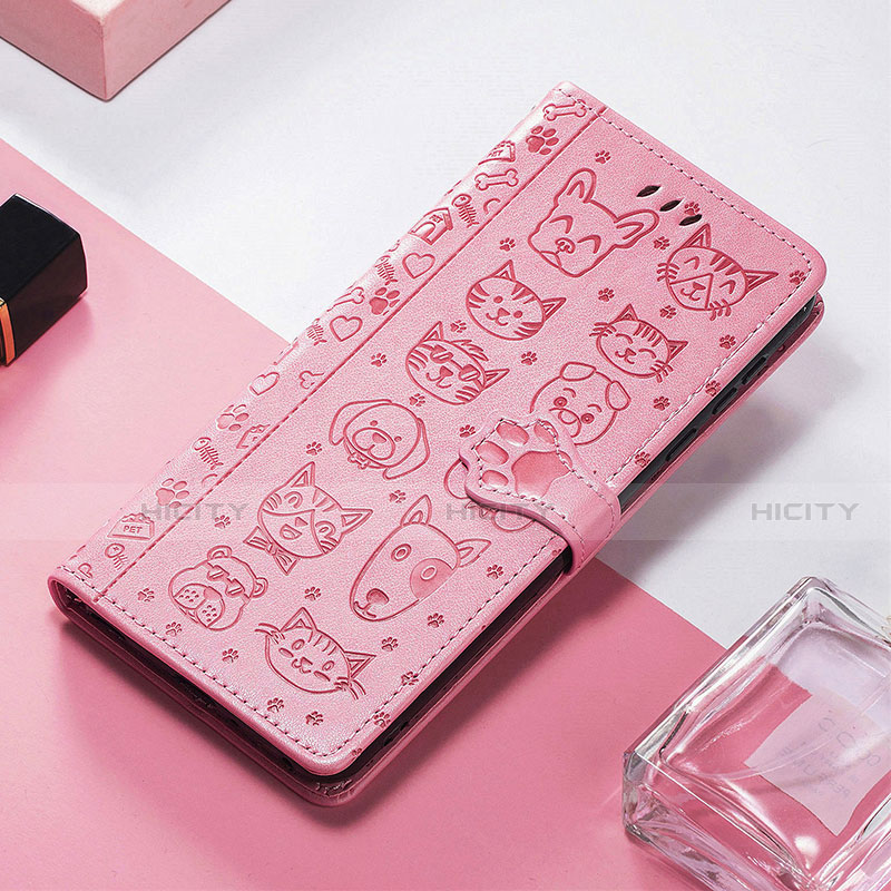 Funda de Cuero Cartera con Soporte Patron de Moda Carcasa H11 para Apple iPhone 13 Pro Max Rosa