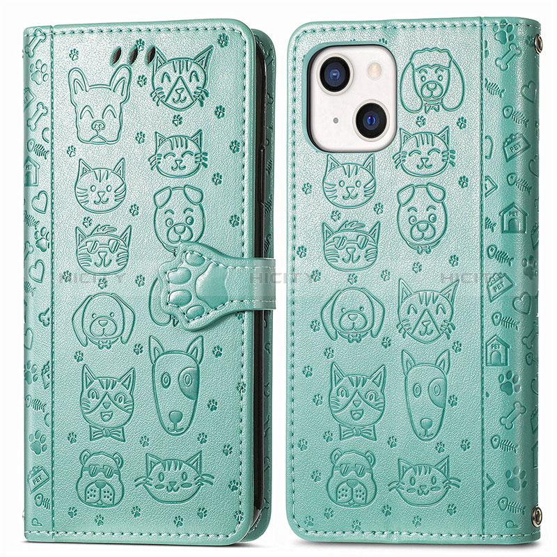 Funda de Cuero Cartera con Soporte Patron de Moda Carcasa H11 para Apple iPhone 15