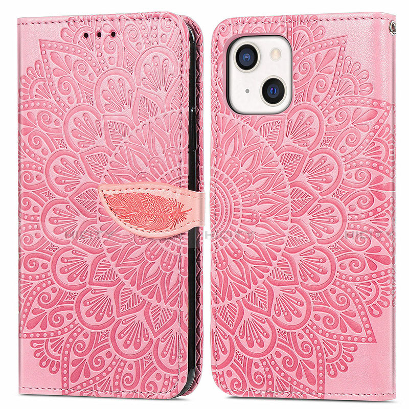 Funda de Cuero Cartera con Soporte Patron de Moda Carcasa H13 para Apple iPhone 13 Mini