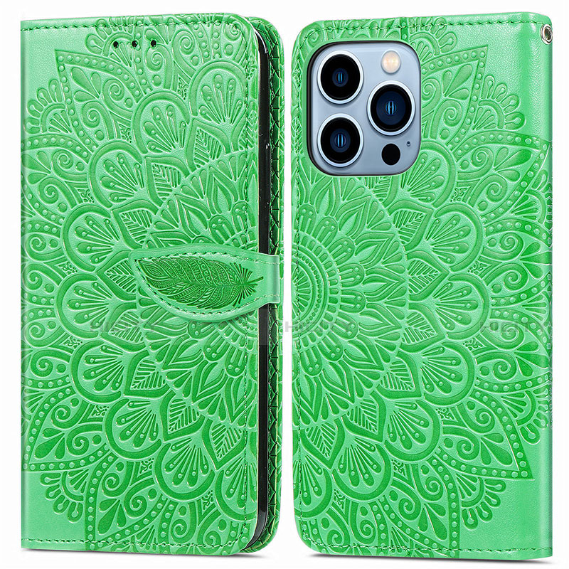 Funda de Cuero Cartera con Soporte Patron de Moda Carcasa H13 para Apple iPhone 13 Pro