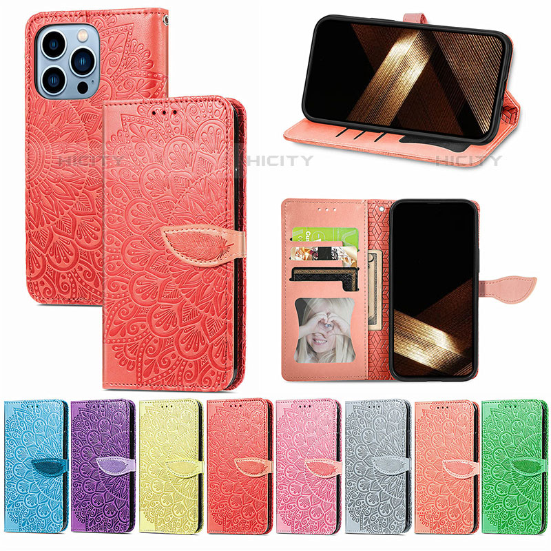 Funda de Cuero Cartera con Soporte Patron de Moda Carcasa H13 para Apple iPhone 15 Pro Max