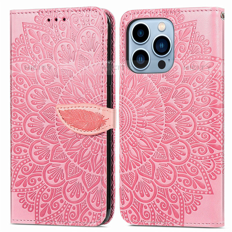 Funda de Cuero Cartera con Soporte Patron de Moda Carcasa H13 para Apple iPhone 16 Pro Max