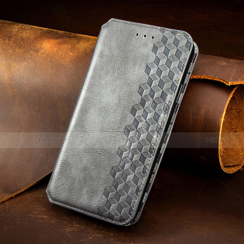 Funda de Cuero Cartera con Soporte Patron de Moda Carcasa H14 para Apple iPhone 13 Mini Gris