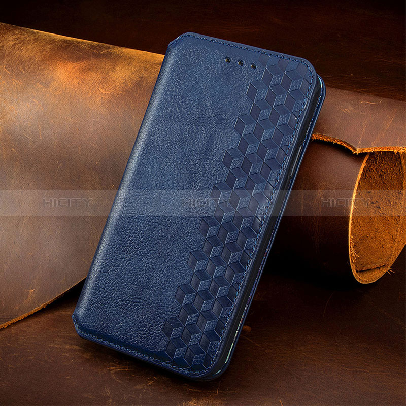 Funda de Cuero Cartera con Soporte Patron de Moda Carcasa H14 para Apple iPhone 15 Azul