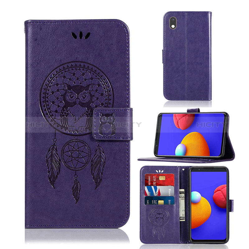 Funda de Cuero Cartera con Soporte Patron de Moda Carcasa JX1 para Samsung Galaxy A01 Core