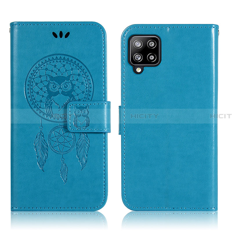 Funda de Cuero Cartera con Soporte Patron de Moda Carcasa JX1 para Samsung Galaxy A22 4G Azul