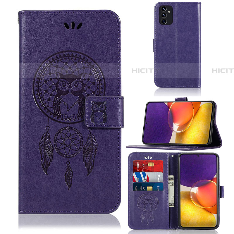 Funda de Cuero Cartera con Soporte Patron de Moda Carcasa JX1 para Samsung Galaxy A25 5G Morado