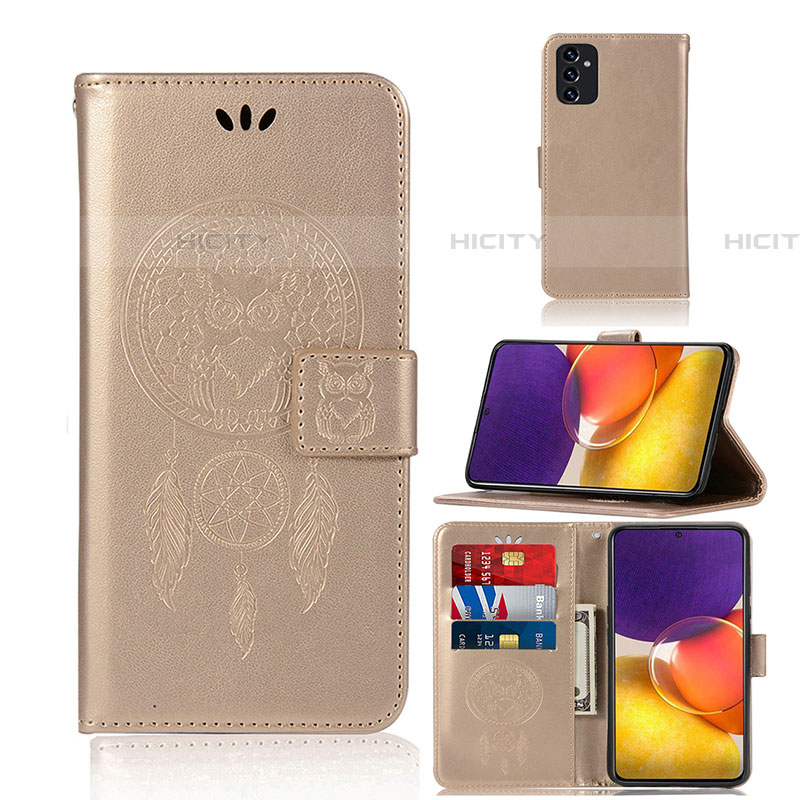 Funda de Cuero Cartera con Soporte Patron de Moda Carcasa JX1 para Samsung Galaxy A25 5G Oro