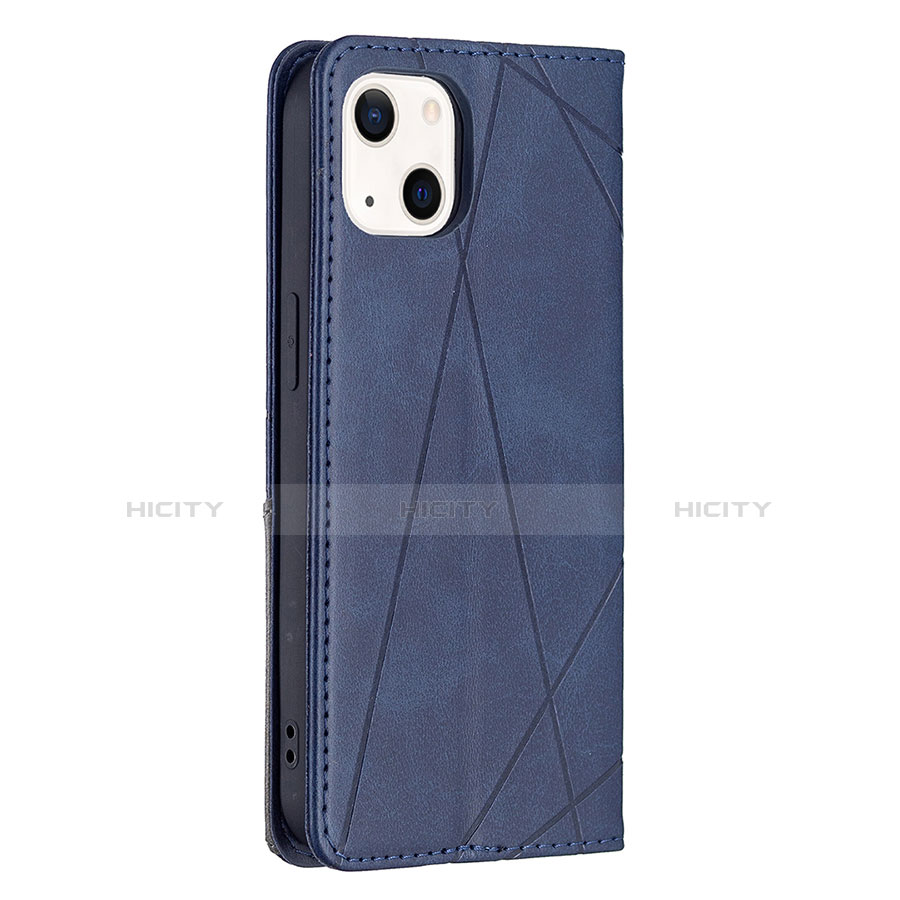 Funda de Cuero Cartera con Soporte Patron de Moda Carcasa L04 para Apple iPhone 13 Azul