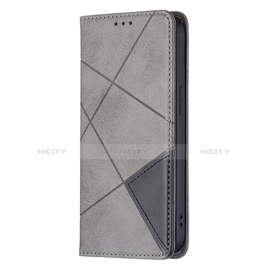 Funda de Cuero Cartera con Soporte Patron de Moda Carcasa L04 para Apple iPhone 13 Gris