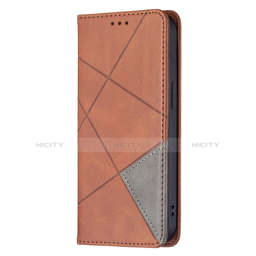 Funda de Cuero Cartera con Soporte Patron de Moda Carcasa L04 para Apple iPhone 13 Marron