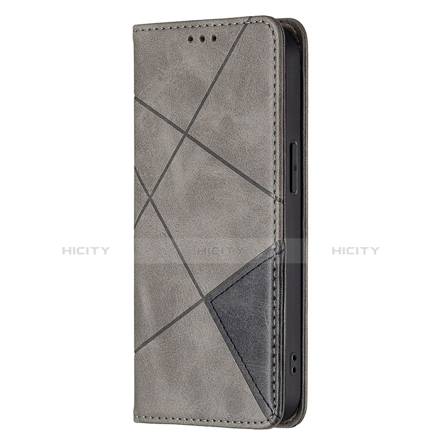 Funda de Cuero Cartera con Soporte Patron de Moda Carcasa L04 para Apple iPhone 13 Pro Gris