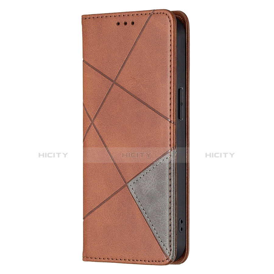 Funda de Cuero Cartera con Soporte Patron de Moda Carcasa L04 para Apple iPhone 13 Pro Marron