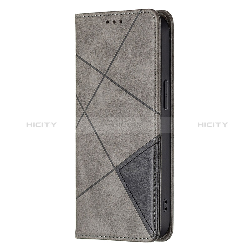 Funda de Cuero Cartera con Soporte Patron de Moda Carcasa L04 para Apple iPhone 14 Pro Gris