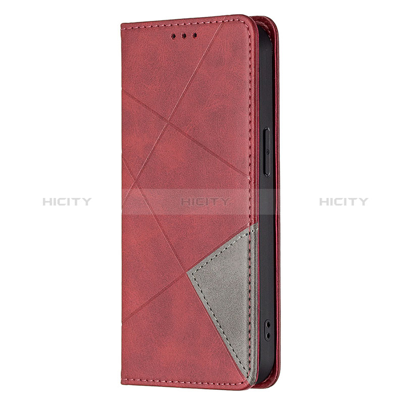 Funda de Cuero Cartera con Soporte Patron de Moda Carcasa L04 para Apple iPhone 14 Pro Max Rojo