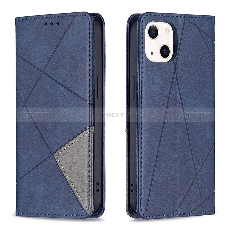 Funda de Cuero Cartera con Soporte Patron de Moda Carcasa L04 para Apple iPhone 15 Azul