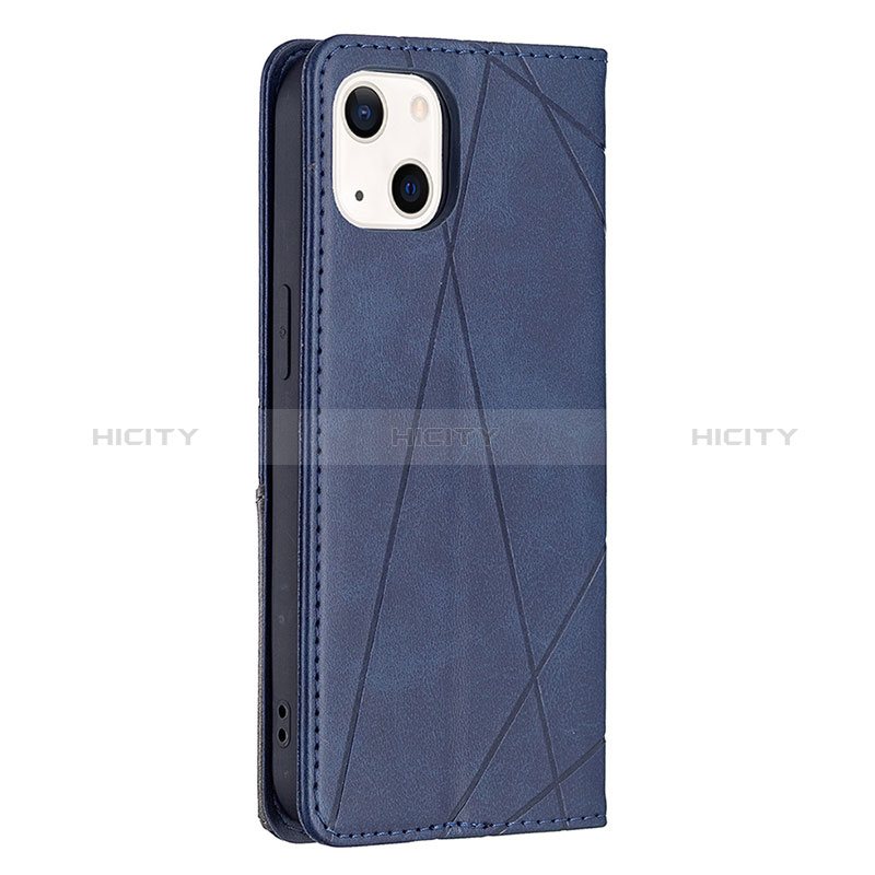 Funda de Cuero Cartera con Soporte Patron de Moda Carcasa L04 para Apple iPhone 15 Azul