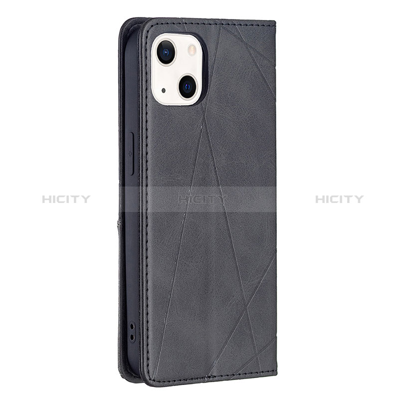 Funda de Cuero Cartera con Soporte Patron de Moda Carcasa L04 para Apple iPhone 15 Plus Negro