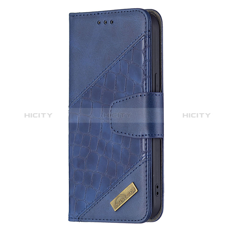 Funda de Cuero Cartera con Soporte Patron de Moda Carcasa L05 para Apple iPhone 15 Azul