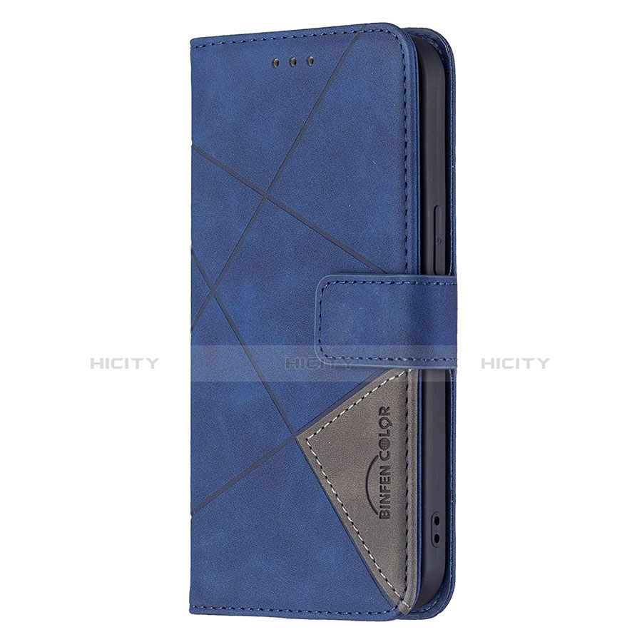 Funda de Cuero Cartera con Soporte Patron de Moda Carcasa L06 para Apple iPhone 13 Azul