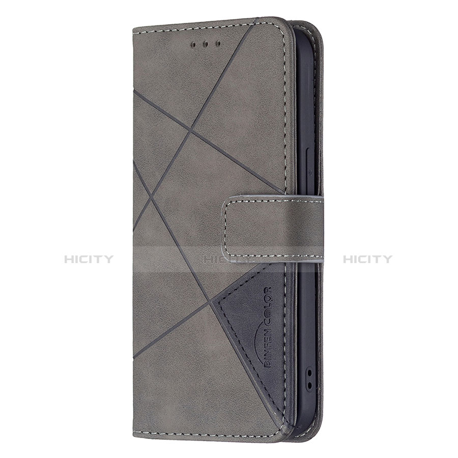 Funda de Cuero Cartera con Soporte Patron de Moda Carcasa L06 para Apple iPhone 13 Gris